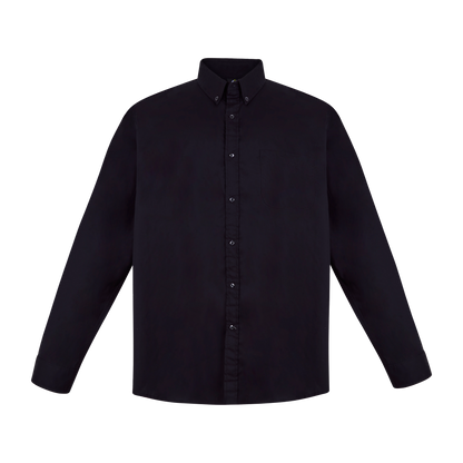 Camisa de manga larga color negro con bolsillo