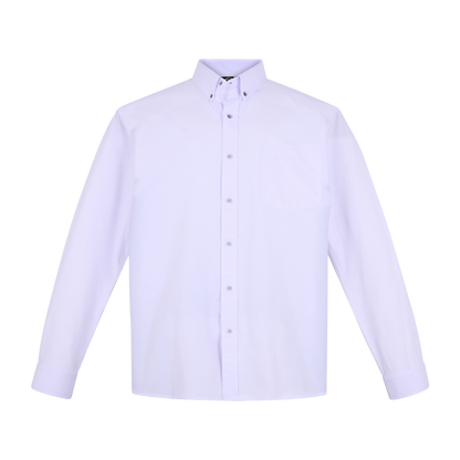 Camisa de manga larga color blanco con bolsillo
