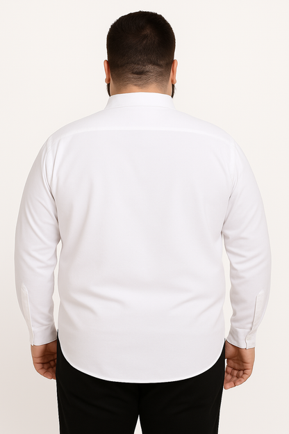 Camisa de manga larga color blanco con bolsillo