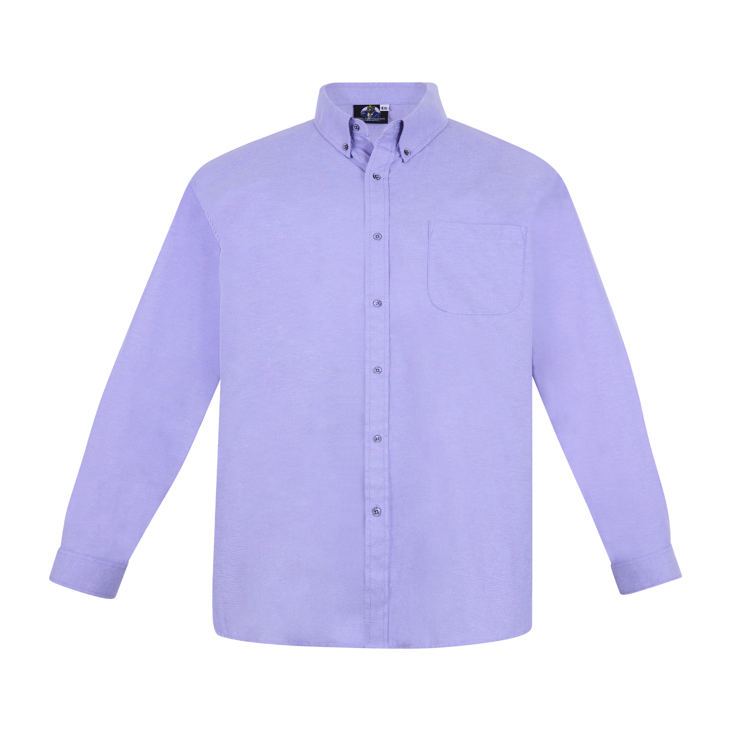 Camisa de manga larga color lila con bolsillo